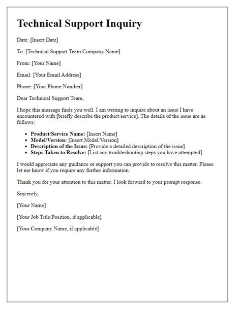 Technical Support Email Example 的图像结果