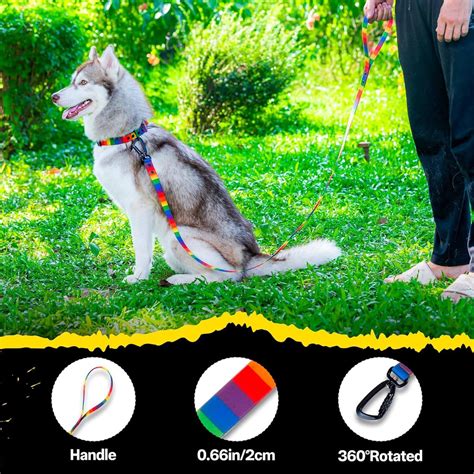 Adil’s Rainbow Dog Leash – Biothane Waterproof Leashes for Dogs, Metal ...