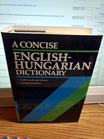 Buy A Concise English-Hungarian Dictionary Book Online at Low Prices in ...