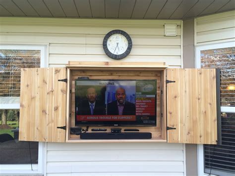 Outdoor TV Cabinet Made of Cedar