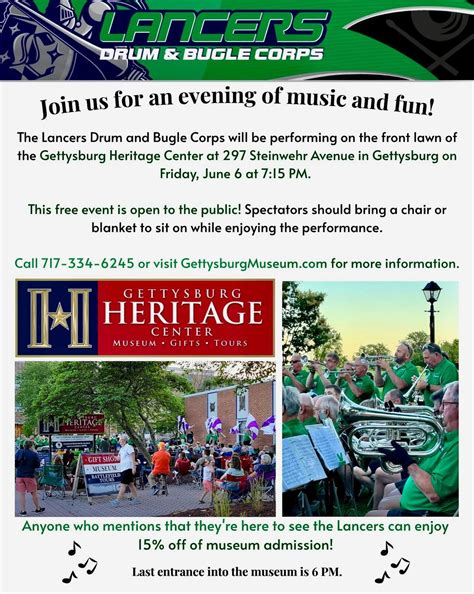 The Lancers Drum & Bugle Corps at GHC! , 297 Steinwehr Ave, Gettysburg ...