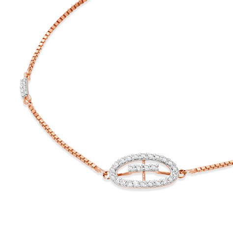 14KT Rose Gold Unique Oval Diamond Bracelet