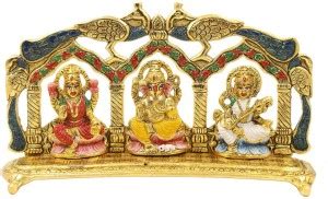 Pinkcity Forever Laxmi Ganesha Saraswati Showpiece,Metal Statue,Laxmi ...