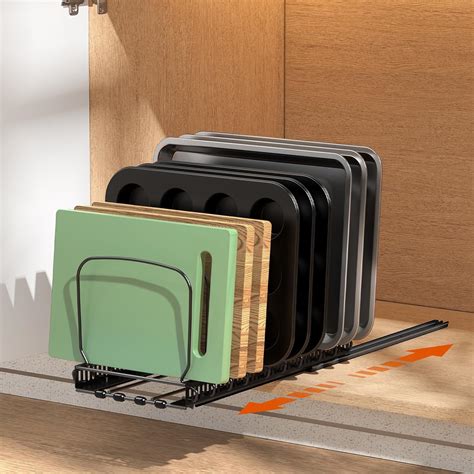 Amazon.com: Housolution Pull Out Baking Tray and Cookie Sheet Organizer ...