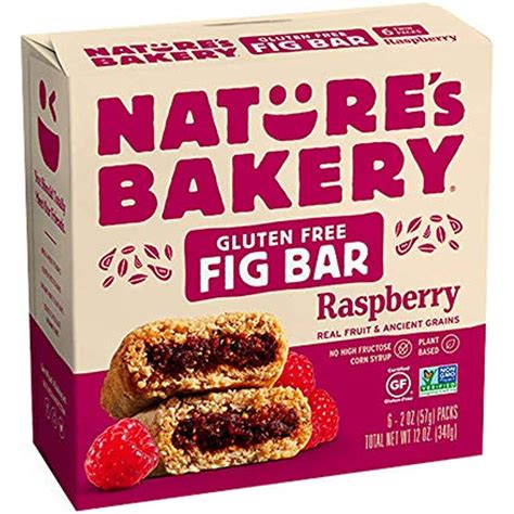 Natures Bakery Healthy Naturally Baked Gluten Free Fig Bars, Raspberry ...