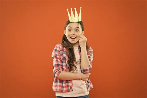 Superior princess happiness and joy concept fun and humor girl child ...