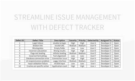 Image result for Defects Tracking Using Excel