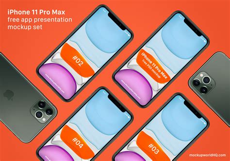 iPhone 11 Pro Max Free App Presentation Mockup | Mockup World HQ