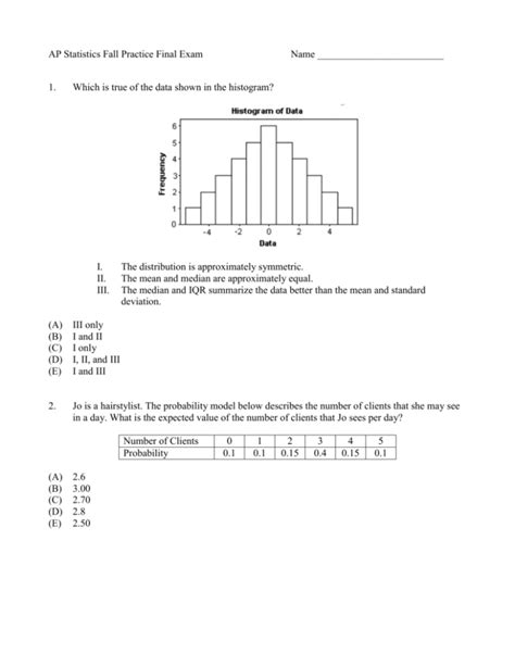 AP Statistics Histogram 的图像结果