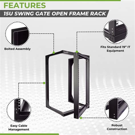 NavePoint 15U Open Frame Server Rack for 19 IT India | Ubuy