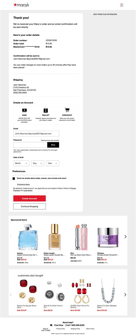 Macy's Sales Check Number at Lois Katz blog