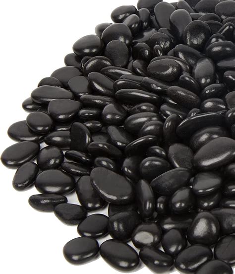 5lbs Small Stones, 3/8-1/2 inch Natural Black River Rocks for Plant ...