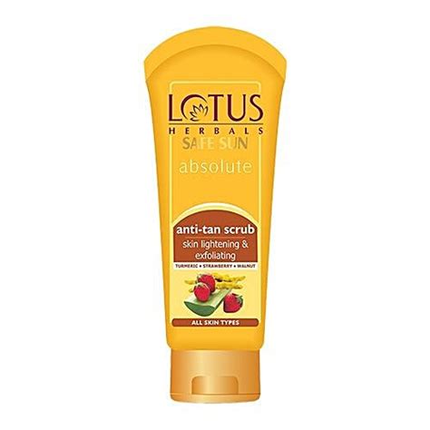 Buy Lotus Herbals Safe Sun Scrub Absolute Anti Tan 100 Gm Tube Online ...