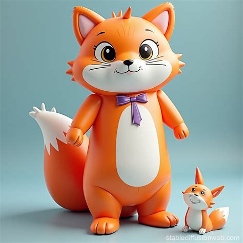 float pool toy and fox and cat and bunny Prompts | Stable Diffusion Online