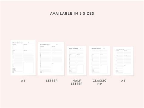 Buy Printable Daily Study Schedule, Fillable | 6 AM - 10 PM Personal ...