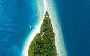 Wallpaper island, aerial view, ocean, coast, maconde, mauritius hd ...