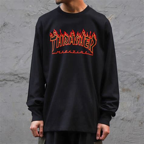 Flame Outline LS Tee (Black) – Capsul