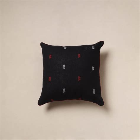 Black Jacquard Weave Cushion Cover