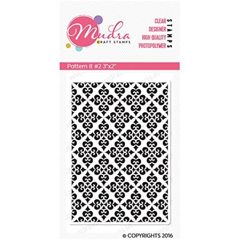 Mudra Stamps - Pattern it #2-3"x2"Clear Art & Craft Photo Polymer Stamp ...