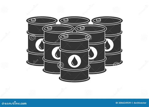 Crude Oil Barrels Graphic Icon Stock Vector - Illustration of ...