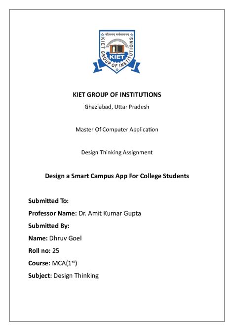 Dhruv-DT - KJSDOIFJ - Master of Computer Applications - KIET GROUP OF ...