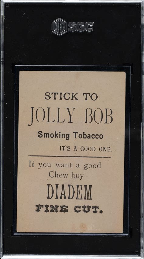 Circa 1887 Jolly Bob/Diadem Tobacco John Adams SGC VG 3 | REA Archive