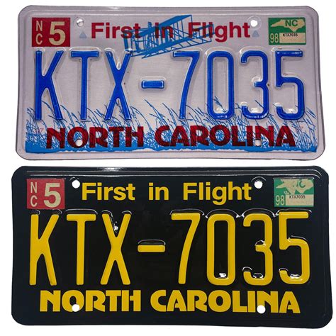 North Carolina NC License Plate Wrap - Black and White - Black and ...