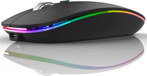 Amazon.in: Buy TENMOS Wireless Bluetooth Mouse, LED Slim Dual Mode ...