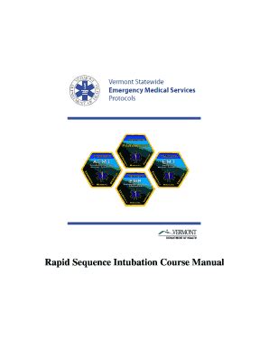 Fillable Online Rapid Sequence Intubation Course Manual Fax Email Print ...