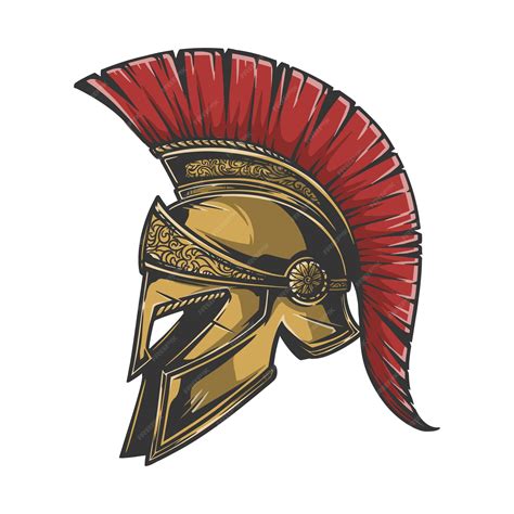 Spartan helmet in easy to change color, add text and other element ...