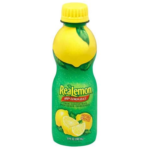 ReaLemon 100% Natural Strength Lemon Juice, 8 OZ Bottle - Walmart.com