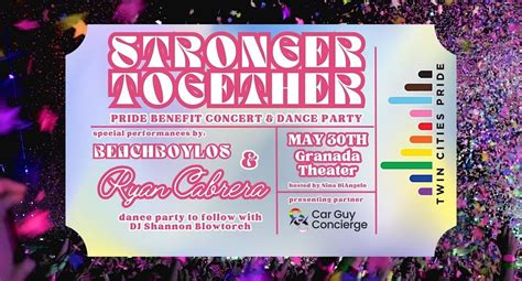 Twin Cities Pride Stronger Together Benefit Concert and Dance Party ...