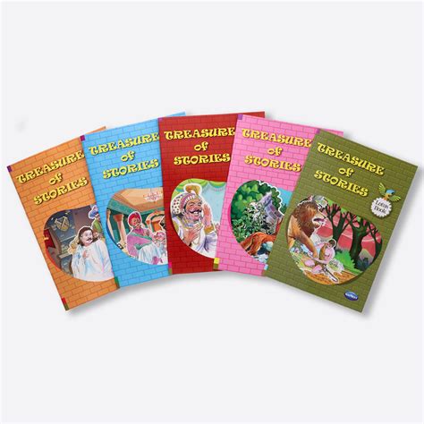 Navneet Treasure of Stories 5 books- Colourful Illustrations - Read al