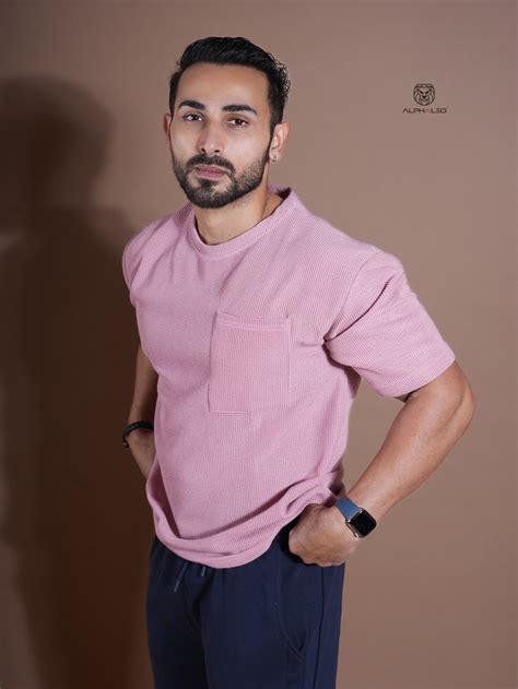 Eternals Oversized Textured Stretchable Tshirt Pink – HOUSE OF ALPHA