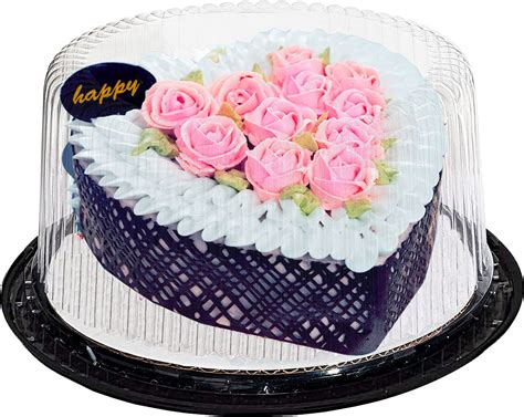 Buy 10" Plastic Disposable Cake Containers Carriers with Dome Lids and ...