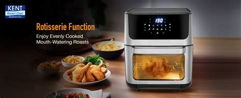 KENT Digital Air Fryer Oven 12L | 1800W | 360° Rapid Heat Circulation ...