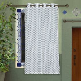 Hand Block Printed Cotton Window Curtain