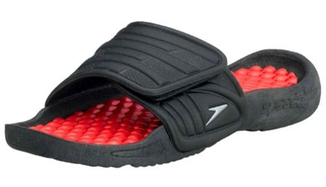Speedo Men's Comfort Massage Slide, Black/Red, 14 M : Amazon.in: Fashion