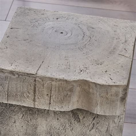 Ligia Modern Z-Shaped Lightweight Concrete Accent Side Table ...