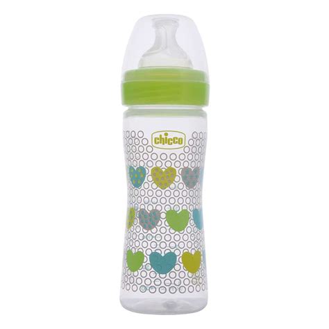 Buy Chicco Well-Being Green Feeding Bottle, 250 ml | 19 Minutes ...