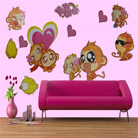 Larbenz.The Digital Era Monkey Cartoon Wall Sticker (PVC Vinyl, 50 cm X ...
