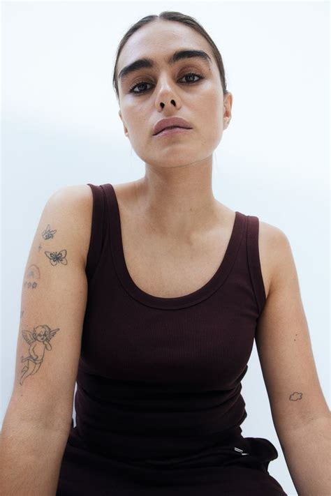 Ribbed vest top - Burgundy - Ladies | H&M IN