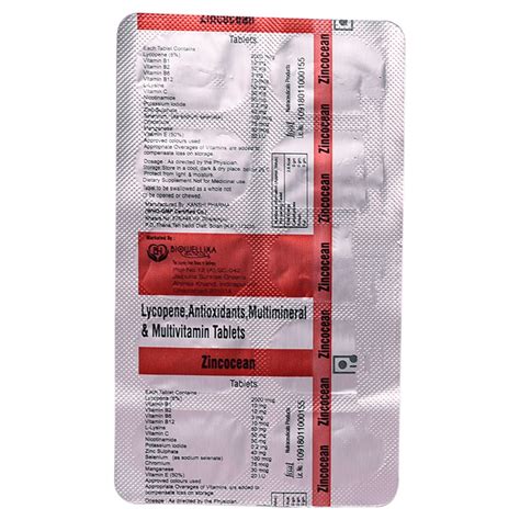 Zincocean Tablet | Uses, Side Effects, Price | Apollo Pharmacy