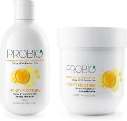 Godrej Professional Probio Honey Moisture Shampoo (250ml) and mask ...