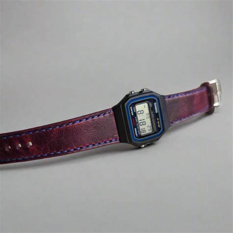 Casio F-91w leather strap - Indianleathercraft