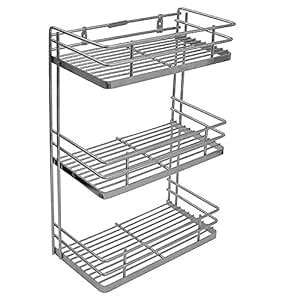 Klaxon Stainless Steel Kitchen Spice Rack (Silver) : Amazon.in: Home ...