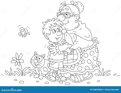 Grandmother Clipart Black And White