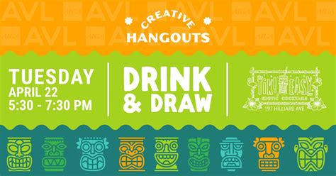 Drink & Draw @ Tiki Easy, The Tiki Easy Bar, Asheville, 22 April 2025 ...