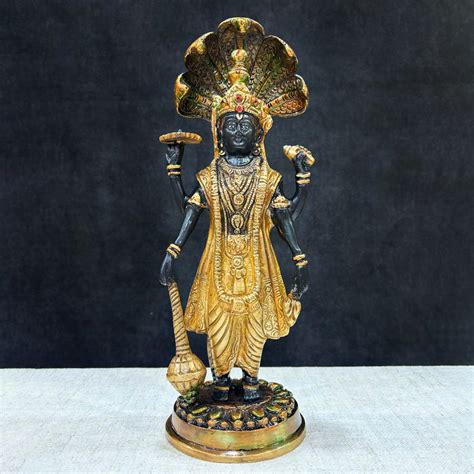 Buy Vishnu Ji with Seshnag Statue | Get Online | Satvikstore.in ...