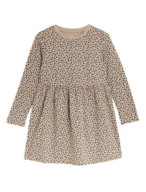 Buy Pure Cotton Leopard Print Dress at Marks & Spencer